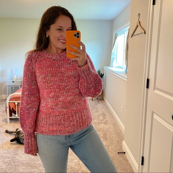 MUNTHE Pink Chunky Marled Sweater 36 Small - Picture 13 of 16